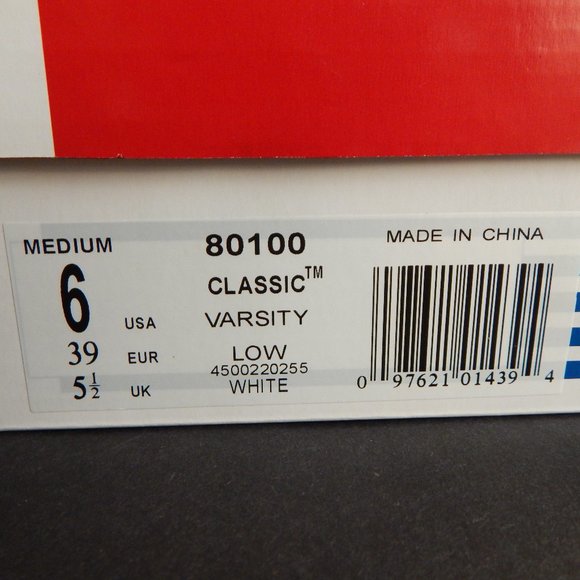 LIKE NEW! WORN 1x - MENS Classic Varsity K-SWISS White Leather Sneakers - Picture 4 of 7